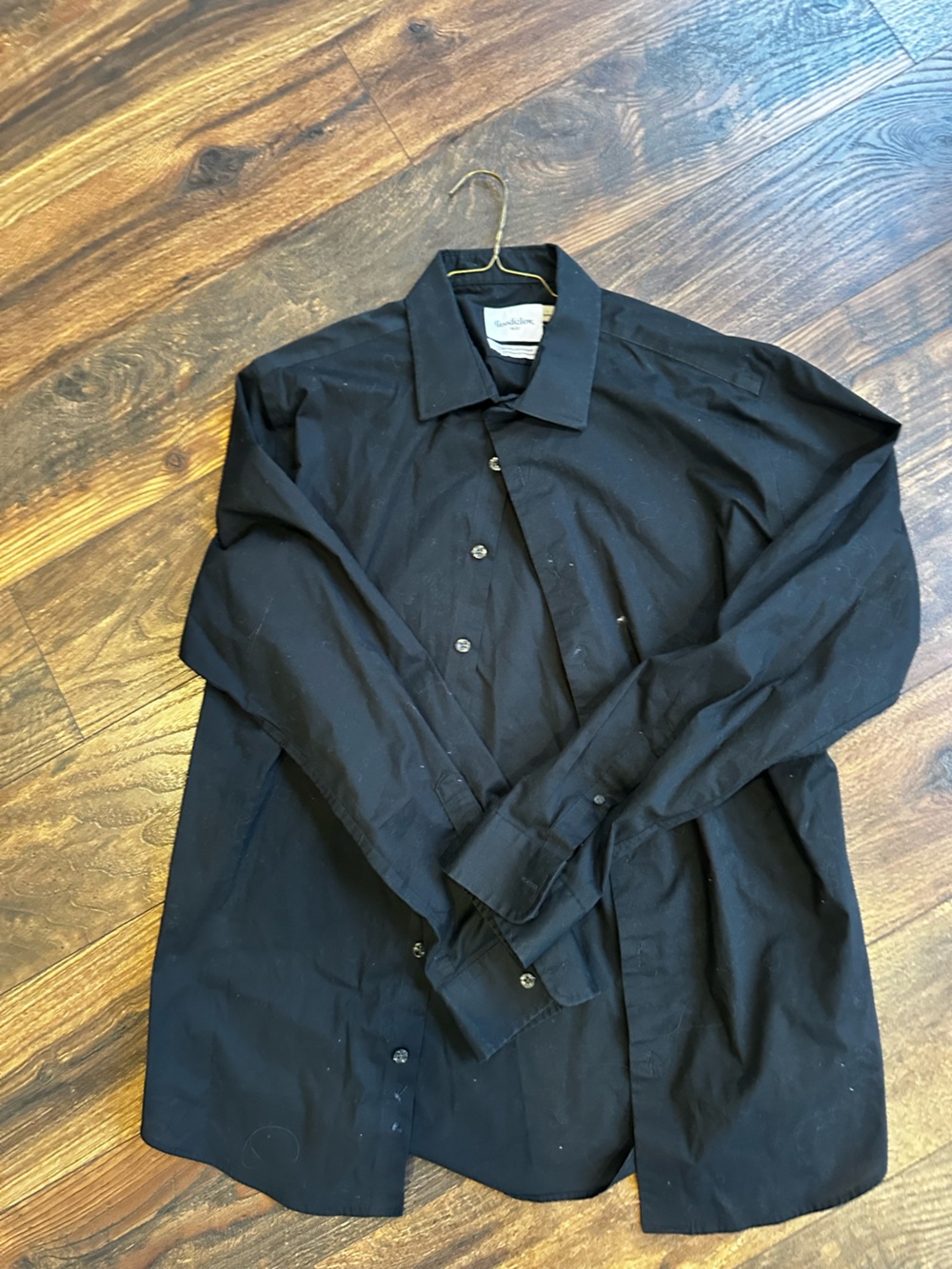 Casual Black Button-Down Shirt - Unbranded